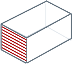 clipart illustration of a unit outlined in proportion of its size